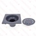 Cast Iron 9" x 9" Square Bell Trap Floor Drain, 3" No-Hub