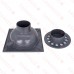 Cast Iron 9" x 9" Square Bell Trap Floor Drain, 3" No-Hub