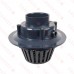 PVC Roof Drain w/ Enameled Cast Iron Dome Strainer, 3" PVC Hub
