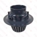 PVC Roof Drain w/ Enameled Cast Iron Dome Strainer, 4" PVC Hub