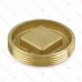 Heavy-Duty Brass Threaded Flush Cleanout Plug w/ Countersunk Square Head, 2" MIP