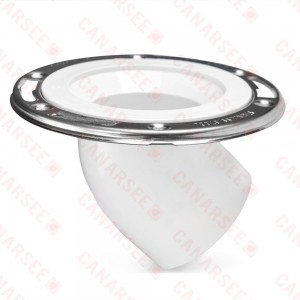 3" Inside DropKick Offset Closet Flange w/ Swivel St. Steel Ring