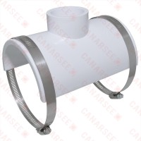 4" x 1-1/2" hub (or 2" spigot) PVC Smart Saddle Tee