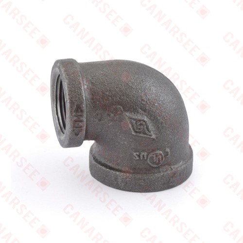 1-1/2" x 1" Black 90° Elbow (Imported)
