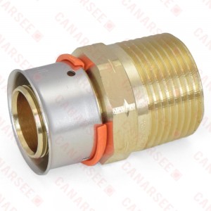 1" PEX Press x 1" Male Threaded Adapter, Lead-Free Bronze