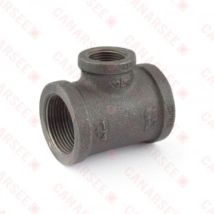 1-1/4" x 1-1/4" x 3/4" Black Tee (Imported)