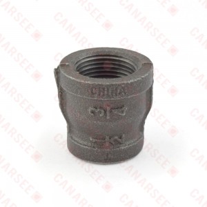 3/4" x 1/2" Black Coupling (Imported)