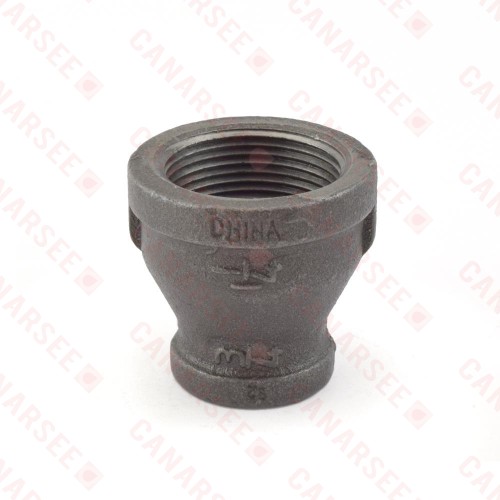 1-1/4" x 3/4" Black Coupling (Imported)