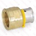 1/2" PEX Press x 1/2" Female Threaded Adapter, Lead-Free Bronze