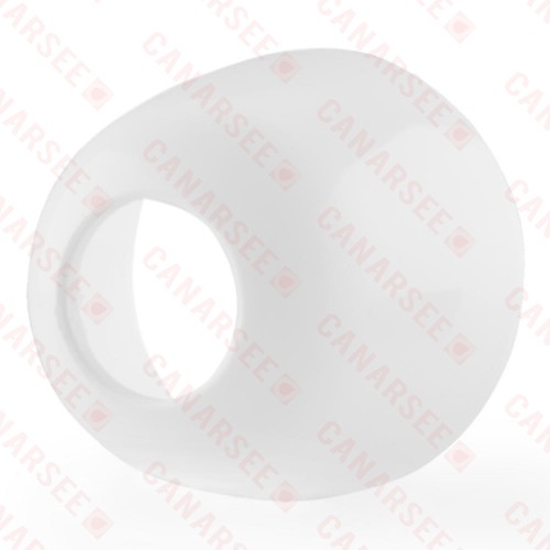 1-1/2" Tubular White Plastic Deep Escutcheon