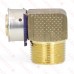 3/4" PEX Press x 3/4" Male Threaded Elbow, Lead-Free Bronze