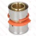 1" PEX x 1" PEX Press Coupling, Lead-Free Bronze