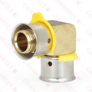 1/2" PEX x 1/2" PEX Press Elbow, Lead-Free Bronze
