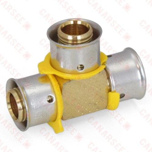 1/2" x 1/2" x 1/2" PEX Press Tee, Lead-Free Bronze