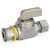 1/2" PEX Press x 3/8" OD Straight Stop Valve, Lead-Free