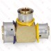 3/4" x 1/2" x 1/2" PEX Press Tee, Lead-Free Bronze