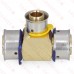 3/4" x 3/4" x 1/2" PEX Press Tee, Lead-Free Bronze