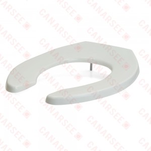 Bemis 955CT (White) Commerical Plastic Round Toilet Seat w/ Check Hinges, Heavy-Duty
