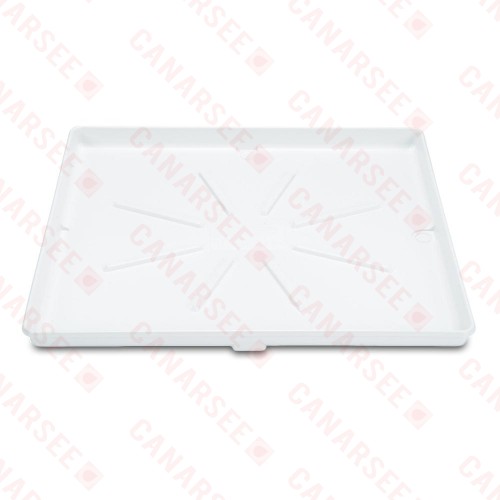 33.5" x 31" x 2.125" DuraPan Washer/Water Heater Pan w/ Side Drain Fitting Assembly, White 33.5" x 31" x 2.125" DuraPan Washer/Water Heater Pan w/ Side Drain Fitting Assembly, White