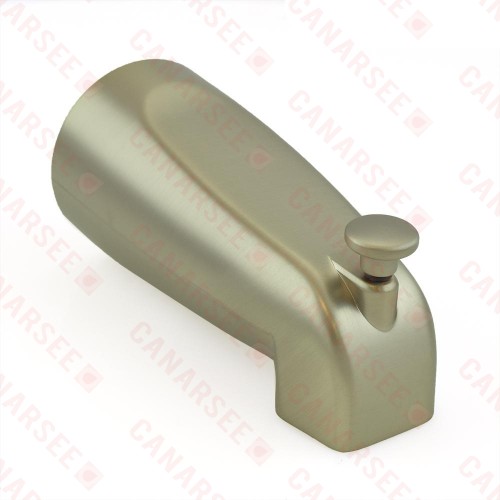 5-1/4" long, SmartSpout Slip-On Tub Spout w/ Shower Diverter, Satin Nickel