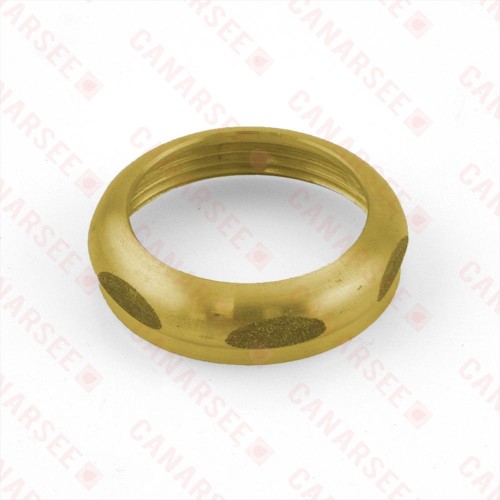 1-1/2" Tubular Slip Nut, Solid Rough Brass