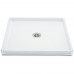 32" x 30" x 2.5" DuraPan Washer/Water Heater Pan w/ Center Drain Assembly, Flock White