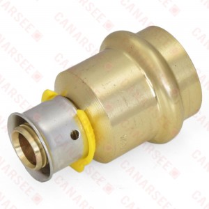 1/2" PEX Press x 3/4" ProPress Adapter, Lead-Free Bronze