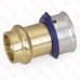 3/4" PEX Press x 1/2" ProPress Adapter, Lead-Free Bronze