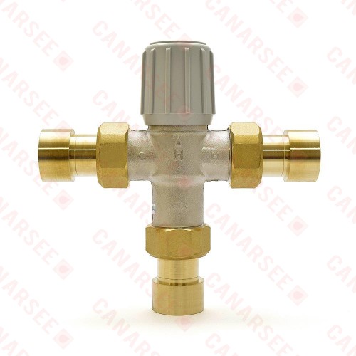 Honeywell AM102-US-1LF AM-1 Series Mixing Valve, 1" Union Sweat, 70 F to 145 F