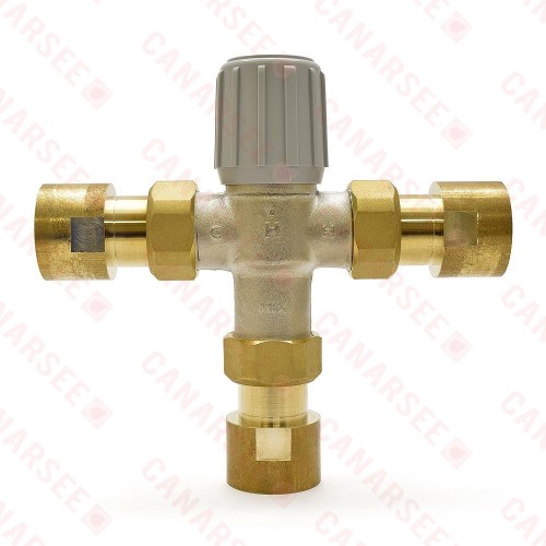 Honeywell 1” Union Threaded Mixing Valve (Lead-Free), 70F-145F