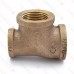 1" x 3/4" x 1" FPT Brass Tee, Lead-Free