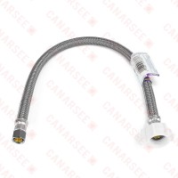 20" Poly Braided Toilet Connector (7/8" Ballcock x 3/8" Compr.)