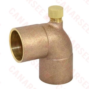 3/4” C x 1/2” FPT x 3/4” C Cast Brass Baseboard Tee w/ Vent Cap
