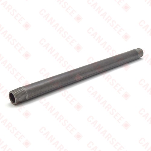 1/2” x 12” Black Pipe Nipple