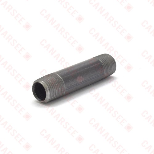 Everhot BL-012X312 1/2" x 3-1/2" Black Pipe Nipple