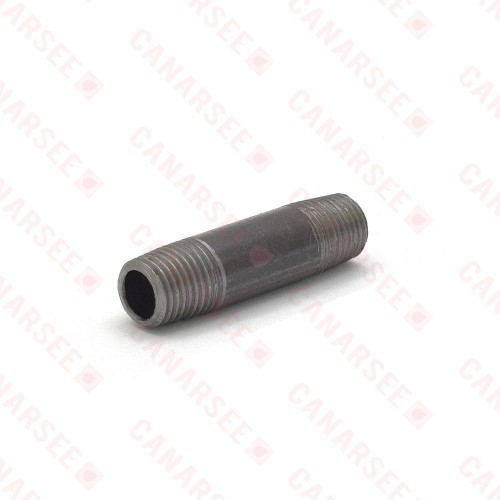 Everhot BL-014X2 1/4" x 2" Close Black Pipe Nipple