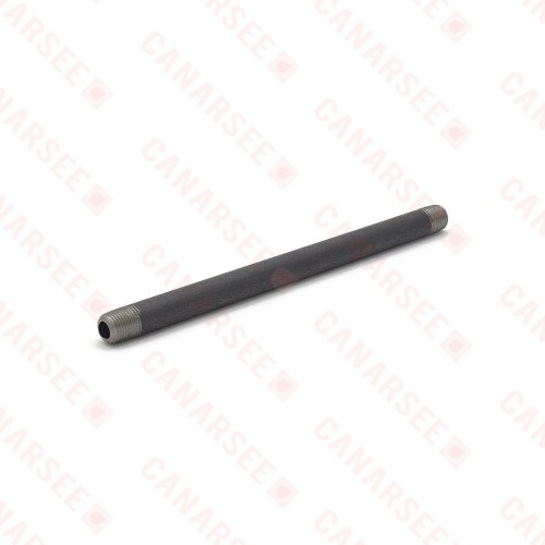 Everhot BL-018X6 1/8" x 6" Close Black Pipe Nipple