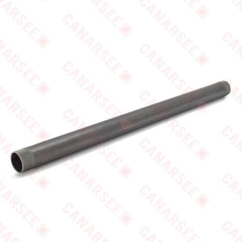 1-1/2" x 18" Black Pipe Nipple