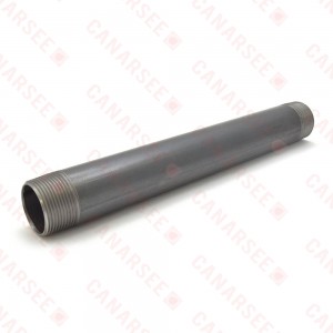 1-1/4” x 12” Black Pipe Nipple