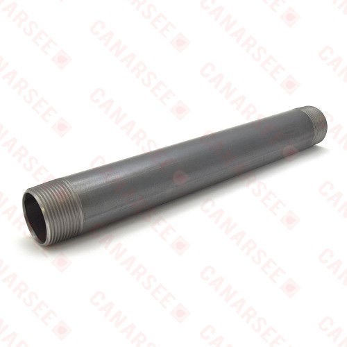 1-1/4” x 12” Black Pipe Nipple