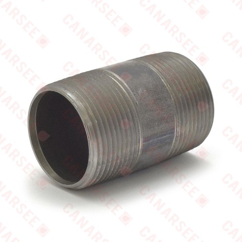 Everhot BL-114X212 1-1/4" x 2-1/2" Black Pipe Nipple