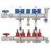 5 Branch Stainless Steel PEX Heating Manifold w/ 1/2” PEX adapters