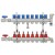 8 Branch Stainless Steel PEX Heating Manifold w/ 1/2” PEX adapters