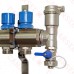10 Branch Stainless Steel PEX Heating Manifold w/1/2” PEX adapters