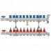 12 Branch Stainless Steel PEX Heating Manifold w/1/2” PEX adapters