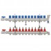 Rifeng BSM012 12 Port Brass PEX Heating Manifold w/ 1/2" PEX adapters