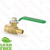 1/2” PEX x Sweat Brass Ball Valve, Full Port (Lead-Free)