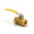 1/2" NPT Threaded Brass Ball Valve w/ Waste, Full Port