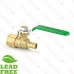 1/2” PEX x NPT Threaded Brass Ball Valve, Full Port (Lead-Free)