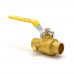 3/4” Sweat (Solder) Brass Ball Valve w/ Waste, Full Port